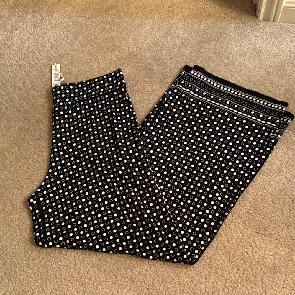 NEW Black and White Polka Dot Pants - Size Medium